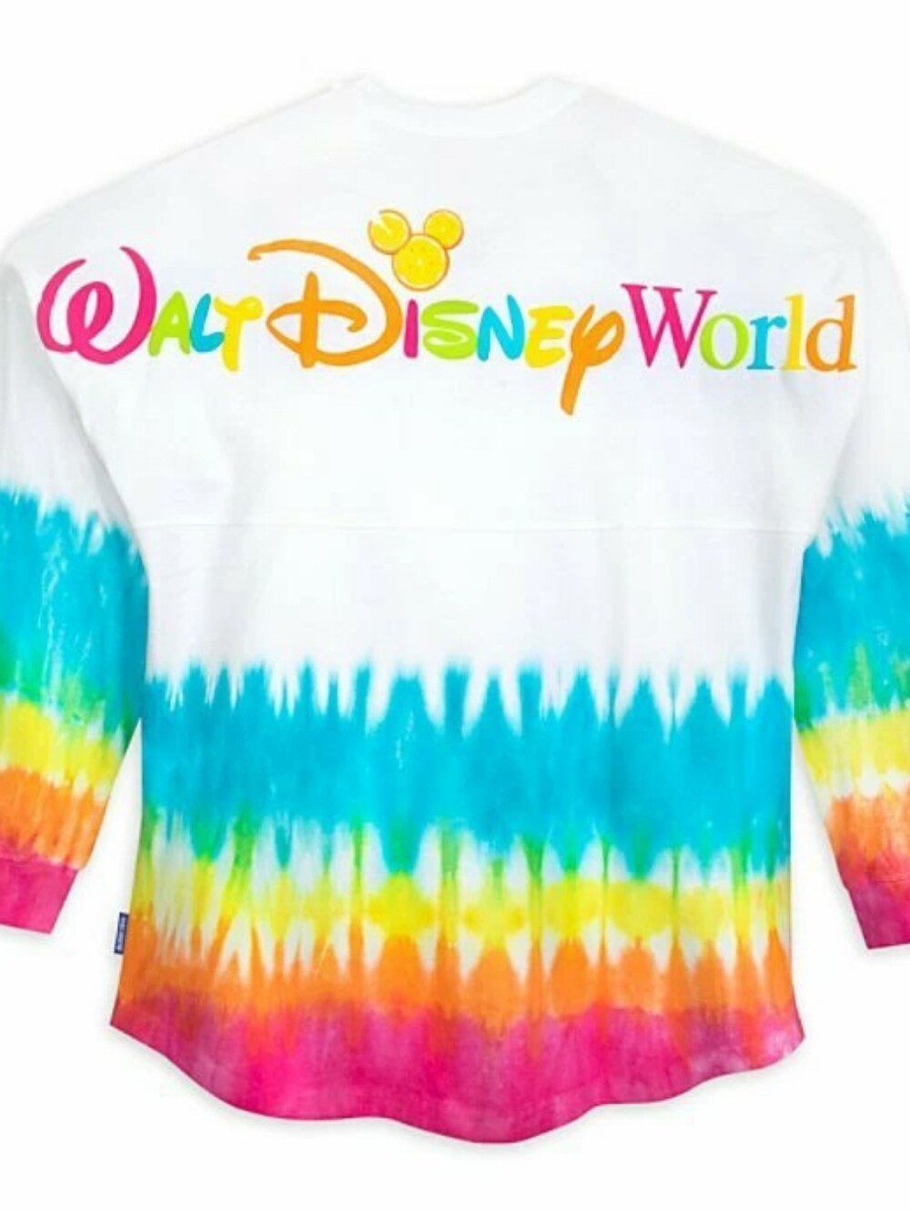 Walt Disney World Tie Dye Rainbow Dip Lemon RARE Spirit Jersey Long Sleeve Large
